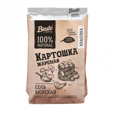 Чипсы картофельные  "Морская соль" BRUTO, 130 г