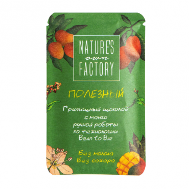 Шоколад гречишный с манго Nature’s own factory, 20 гр