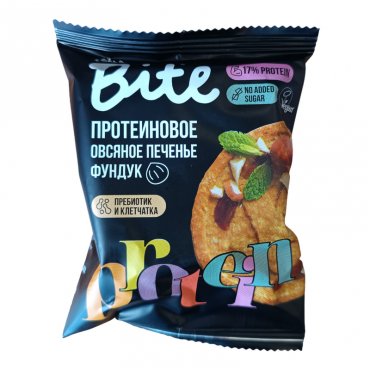 Печенье овсяное протеиновое "Фундук" Bite, 69 гр