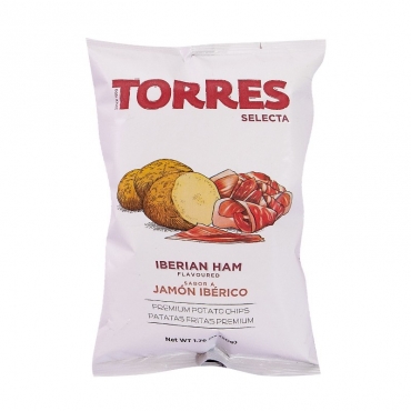 Картофельные чипсы "Torres" cо вкусом хамона Patatas Fritas Torres, 50 гр