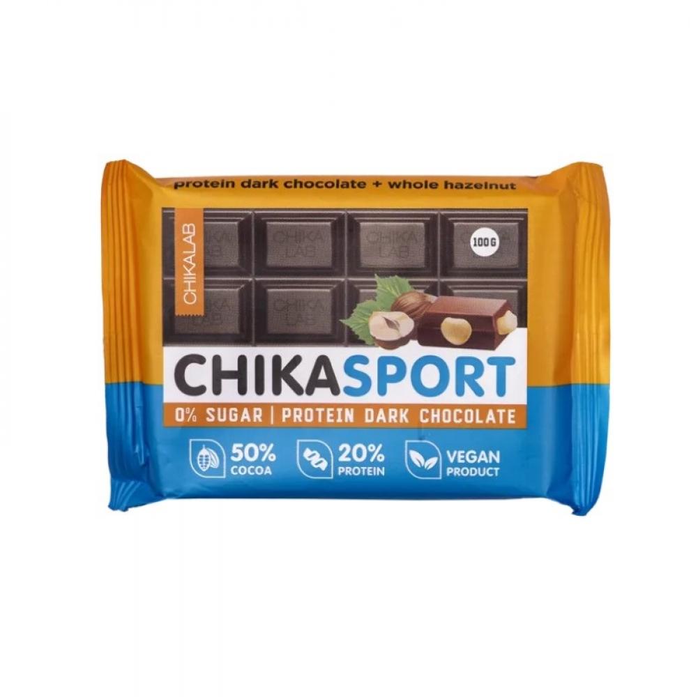 Шоколад протеиновый chikalab Sport 21g