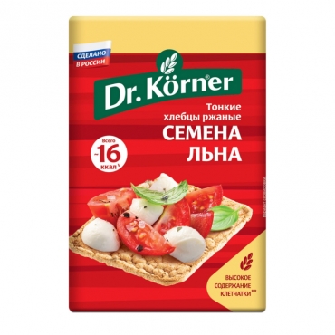 Хлебцы ржаные с семенами льна Dr.Korner, 100 гр