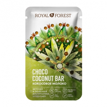 Шоколад на кокосовом молоке Choco Coconut Bar Royal Forest, 20 гр
