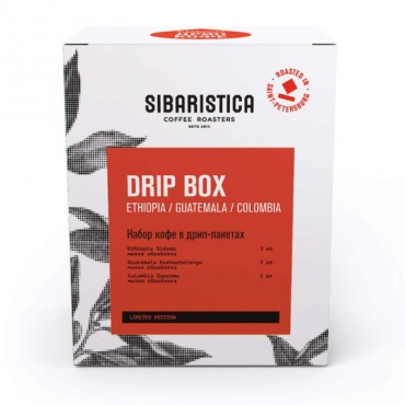 Кофе молотый в дрип-пакете ассорти Drip Box Sibaristica, 6 шт.