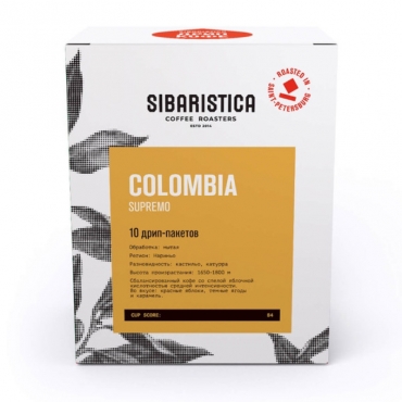 Кофе молотый в дрип-пакете Colombia Sibaristica, 10 шт.
