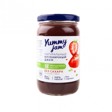 Клубничный джем без сахара Yummy jam, 350 гр