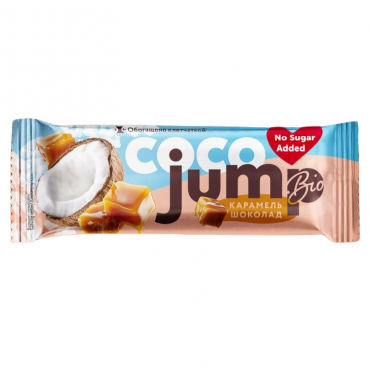 Батончик глазированный кокосовый «Карамель-шоколад» Coco JUMP, 40 гр