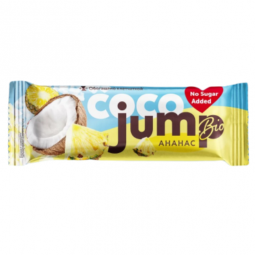 Батончик глазированный кокосовый «Кокос-ананас» Coco JUMP, 40 гр