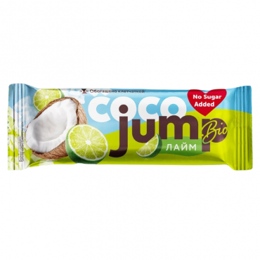 Батончик глазированный кокосовый «Кокос-лайм» Coco JUMP, 40 гр