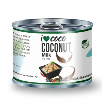 Молоко кокосовое 17% I love coco, 200 мл