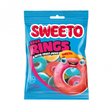 Жевательный мармелад "Sour Rings" Sweet, 80 гр