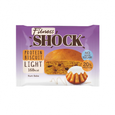 Печенье без сахара бисквит "Ром-баба" PROTEIN BISCUIT FitnesSHOCK, 40 гр