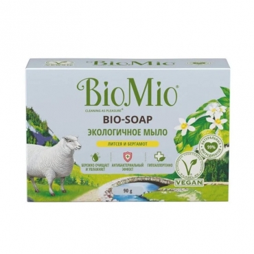 Экологичное мыло "Литсея и бергамот" BioMio, 90 гр.