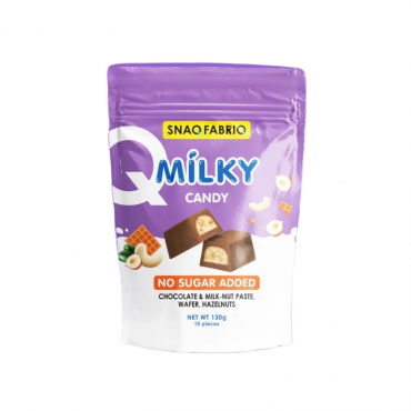 Молочный шоколад с молочно-ореховой пастой, вафлей и фундуком SNAQ FABRIQ, 130 гр