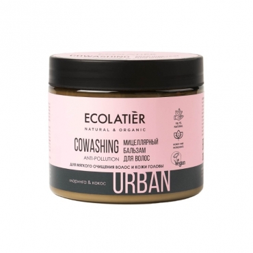 Мицеллярный ковошинг-бальзам для волос "Моринга и кокос" Ecolatier Urban, 380 мл