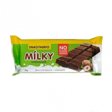 Молочный шоколад с шоколадно-ореховой пастой Snaq Fabriq Milky, 55 гр