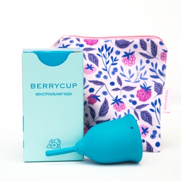 Чаша менструальная "Голубика" BerryCup, (2 размер)
