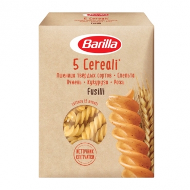 Макаронные изделия "Fusilli" 5 злаков Barilla, 450 гр