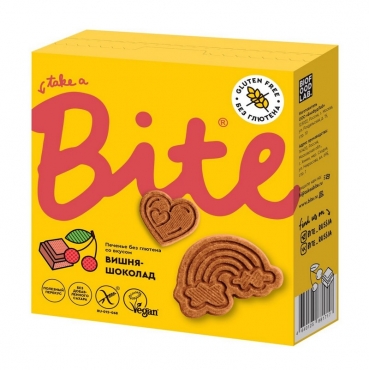 Печенье Bite "Вишня-шоколад", 115гр