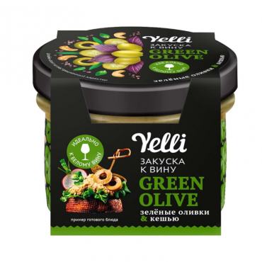 Топпинг для брускетт "Green olive" Yelli, 100 гр
