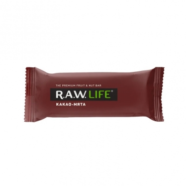 Батончик орехово-фруктовый "Какао-мята" Raw Life, 47 гр