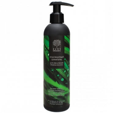  Альгинатный шампунь для увеличения объема волос Nano Organic, 270 мл