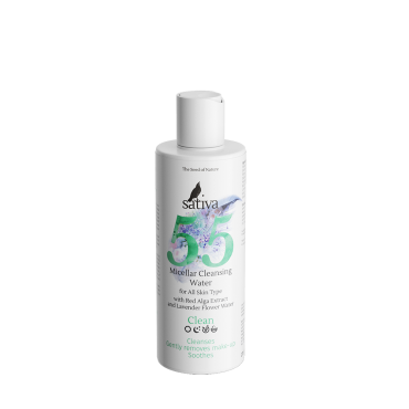 Мицеллярная вода для очищения лица и снятия макияжа для всех типов кожи №55 Sativa, 150мл