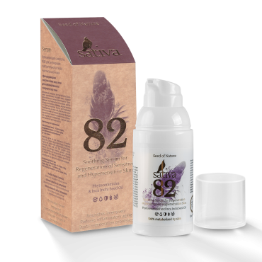 Успокаивающая сыворотка №82 для регенерации чувствительной и гиперчувствительной кожи Sativa, 30мл