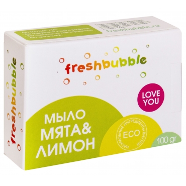 Мыло твердое универсальное "Мята и лимон" Freshbubble , 100 гh