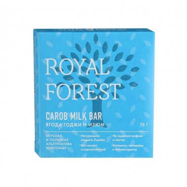"Шоколад" из кэроба с годжи Royal Forest, 75 гр