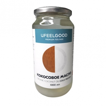 Кокосовое масло (холодный отжим) UFEELGOOD, 1000 мл