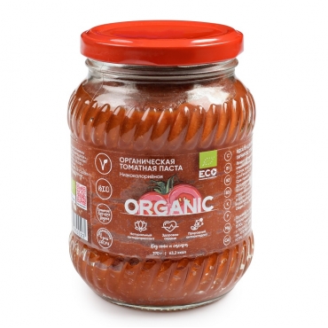 Паста томатная органическая без соли и сахара Ufeelgood, 370 гр