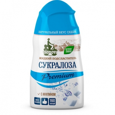 Жидкий столовый подсластитель "Сукралоза Premium" Bionova, 80 гр