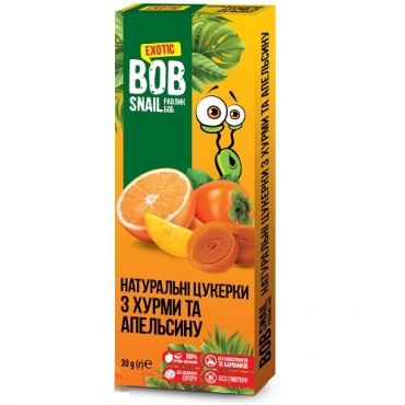 Пастила фруктовая хурма-апельсин Bob Snail, 30 гр