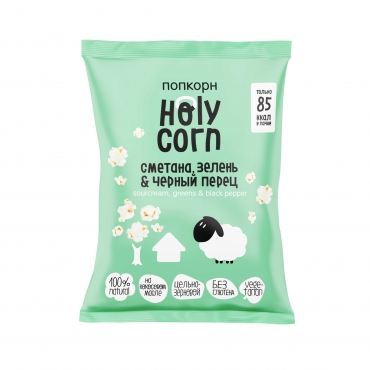 Попкорн "Сметана, зелень и черный перец" Holy Corn, 20 гр