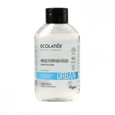 Мицеллярная вода для снятия макияжа для чувствительной кожи "Цветок кактуса и алоэ вера" Ecolatier Urban, 400 мл