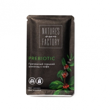 Гречишный горький шоколад  PREBIOTIC с кофе Nature's own factory, 20 гр