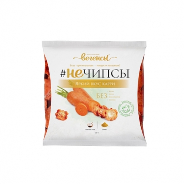 Морковь сушеная "НЕЧИПСЫ" с карри Вегенсы, 30 гр