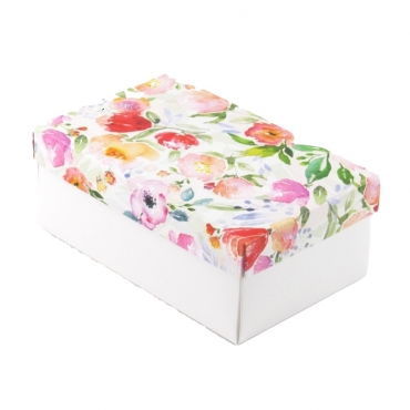 Коробка для подарка "Акварельные цветы" 18х11х7